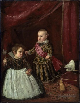 Le prince Baltasar et le nain Diego Velázquez Peinture à l'huile